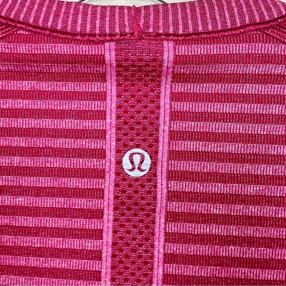 Lululemon Swiftly Tech Long Sleeve Crew Heathered Berry Rumble 6